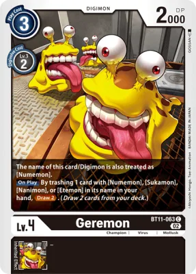 Geremon, Digimon card BT11-063