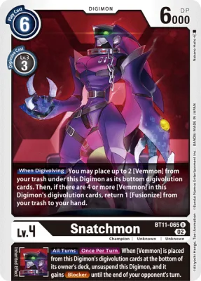 Snatchmon, Digimon card BT11-065