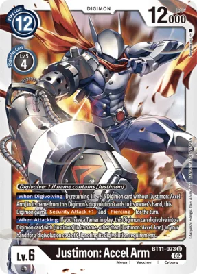 Justimon: Accel Arm, Digimon card BT11-073