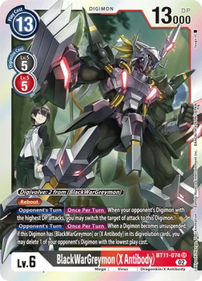 BlackWarGreymon (X Antibody), Digimon card BT11-074