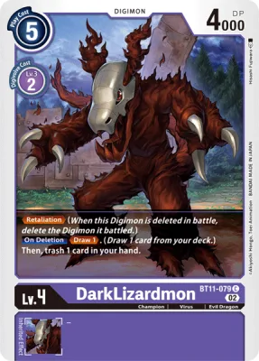 DarkLizardmon, Digimon card BT11-079