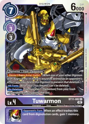 Tuwarmon, Digimon card BT11-082