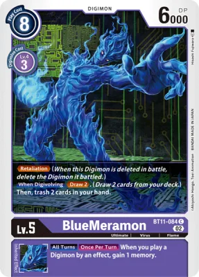 BlueMeramon, Digimon card BT11-084