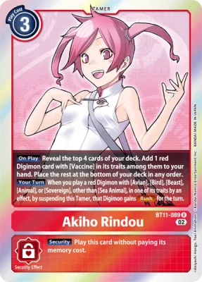 Akiho Rindou, Digimon card BT11-089