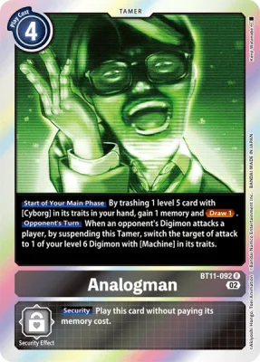 Analogman, Digimon card BT11-092