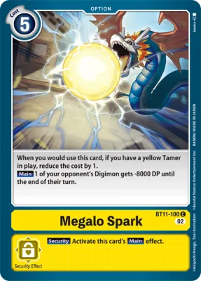 Megalo Spark, Digimon card BT11-100