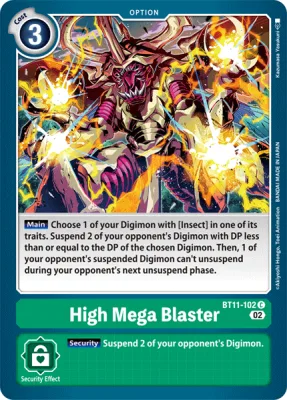 High Mega Blaster, Digimon card BT11-102