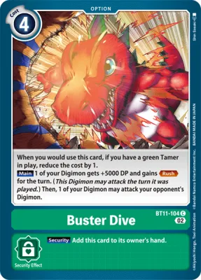 Buster Dive, Digimon card BT11-104