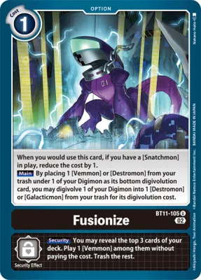 Fusionize, Digimon card BT11-105
