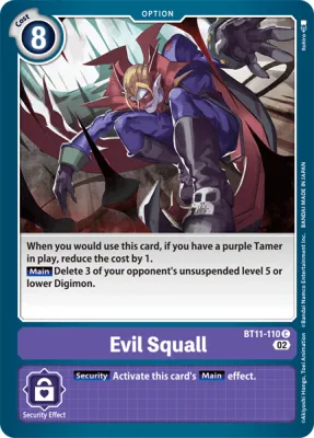 Evil Squall, Digimon card BT11-110
