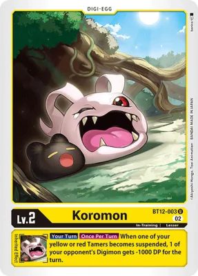Koromon, Digimon card BT12-003