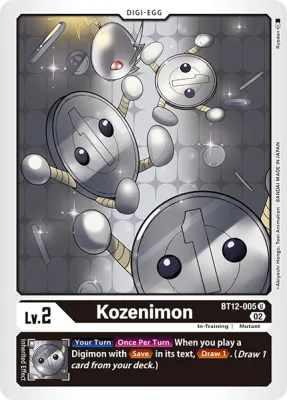 Kozenimon, Digimon card BT12-005
