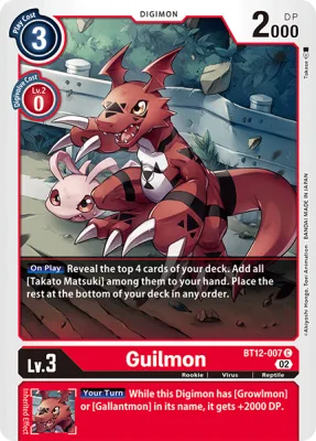 Guilmon, Digimon card BT12-007