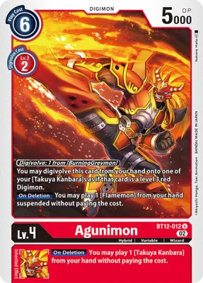 Agunimon, Digimon card BT12-012