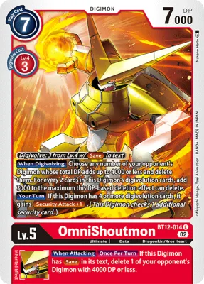 OmniShoutmon, Digimon card BT12-014