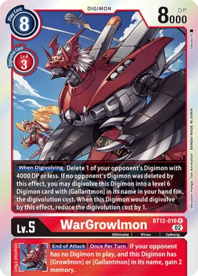 WarGrowlmon, Digimon card BT12-016