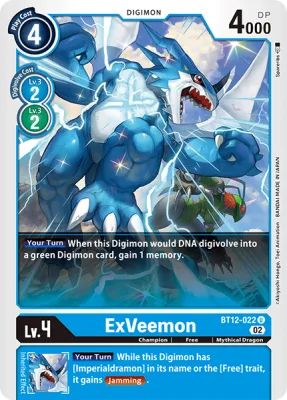 ExVeemon, Digimon card BT12-022