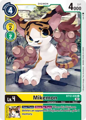 Mikemon, Digimon card BT12-036