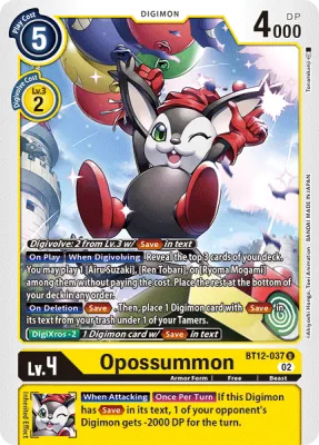 Opossummon, Digimon card BT12-037