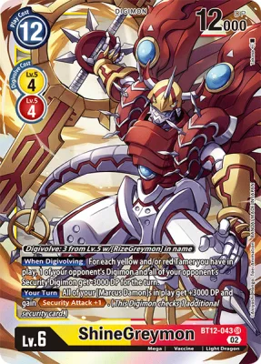 ShineGreymon, Digimon card BT12-043