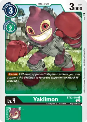 Yakiimon, Digimon card BT12-049