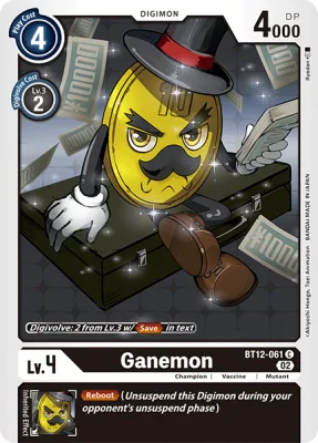 Ganemon, Digimon card BT12-061