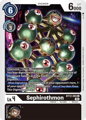 Sephirothmon, Digimon card BT12-065