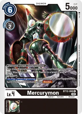 Mercurymon, Digimon card BT12-066