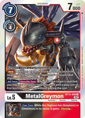 MetalGreymon, Digimon card BT12-068