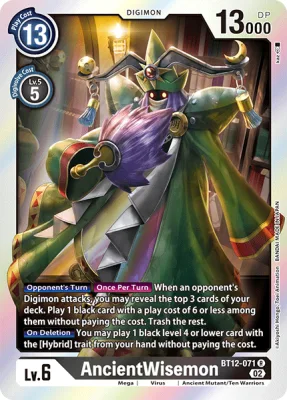 AncientWisemon, Digimon card BT12-071