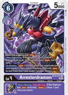 Arresterdramon, Digimon card BT12-077
