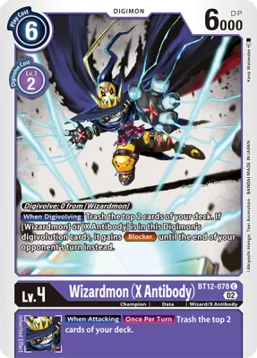Wizardmon (X Antibody), Digimon card BT12-078