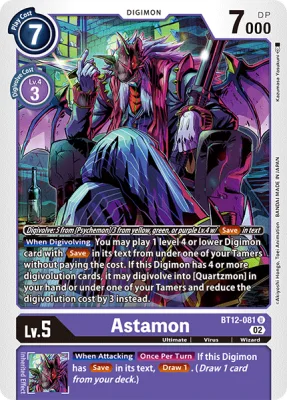 Astamon, Digimon card BT12-081