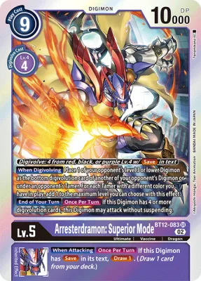 Arresterdramon: Superior Mode, Digimon card BT12-083