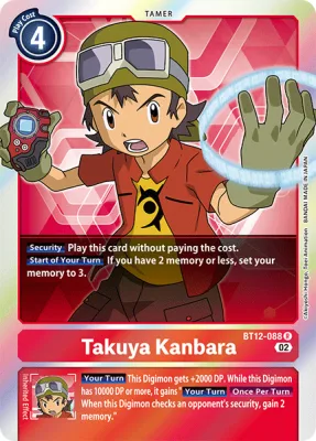 Takuya Kanbara, Digimon card BT12-088