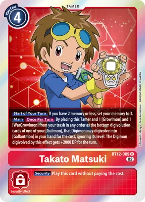 Takato Matsuki, Digimon card BT12-089