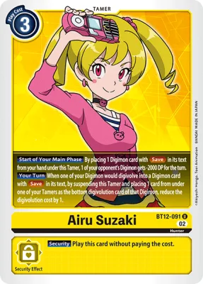 Airu Suzaki, Digimon card BT12-091