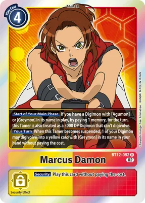 Marcus Damon, Digimon card BT12-092