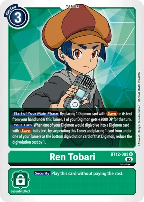 Ren Tobari, Digimon card BT12-093