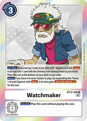 Watchmaker, Digimon card BT12-098