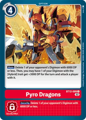 Pyro Dragons, Digimon card BT12-099