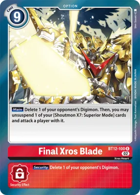 Final Xros Blade, Digimon card BT12-100