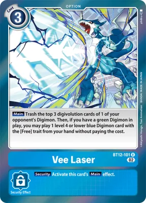 Vee Laser, Digimon card BT12-101