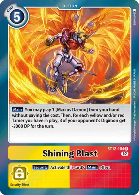 Shining Blast, Digimon card BT12-104