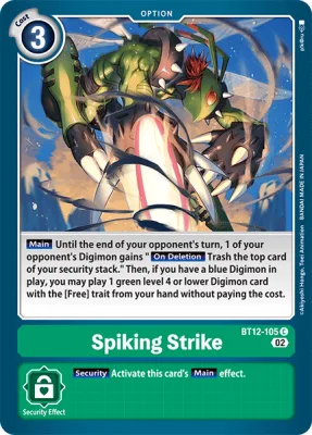 Spiking Strike, Digimon card BT12-105