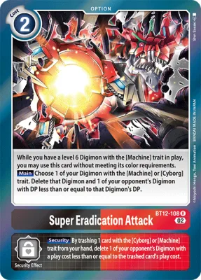 Super Eradication Attack, Digimon card BT12-108