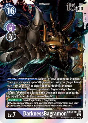 DarknessBagramon, Digimon card BT12-111