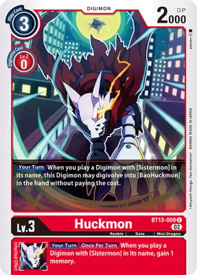 Huckmon, Digimon card BT13-009