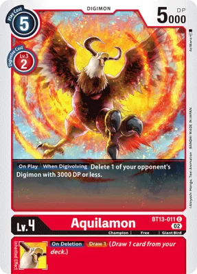Aquilamon, Digimon card BT13-011