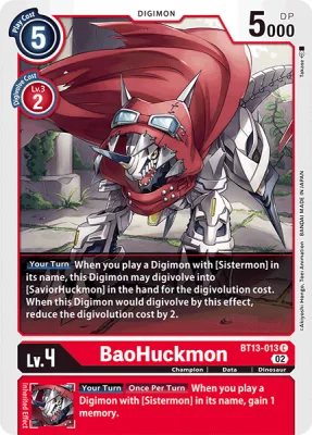 BaoHuckmon, Digimon card BT13-013